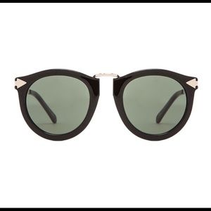 🕶 Karen Walker “Harvest” Sunglasses in Black&Gold